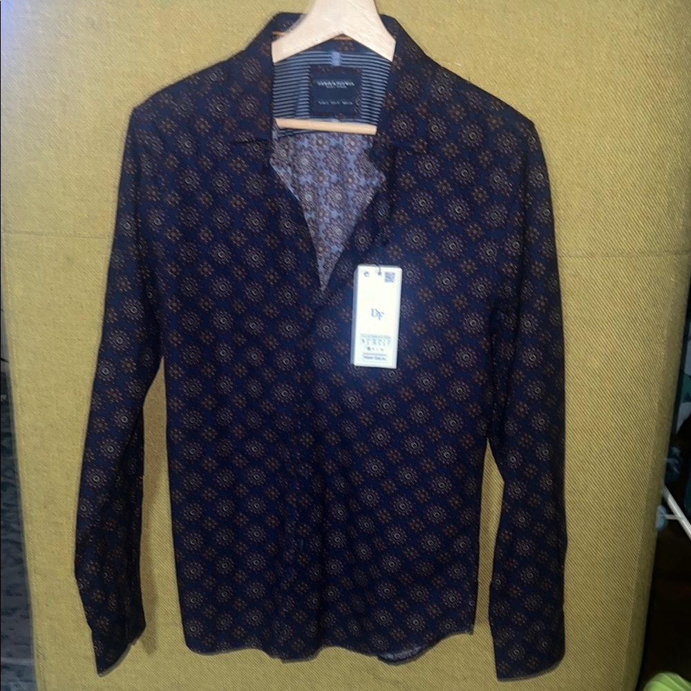 Denim & flower Ricky Simon Navy Patterned Shirt